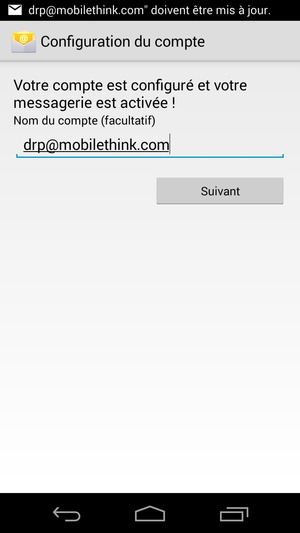 Donnez un nom à votre compte et sélectionnez Suivant