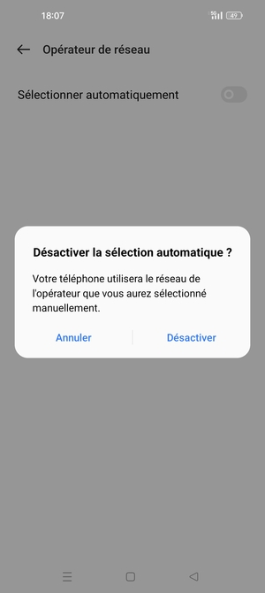 Sélectionnez Désactiver