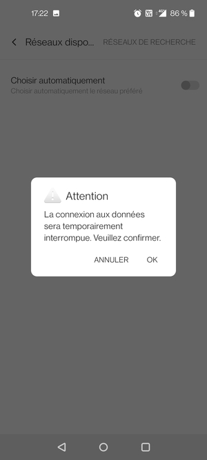Sélectionnez OK