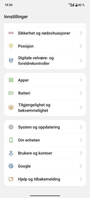 Bla til og velg Brukere og kontoer