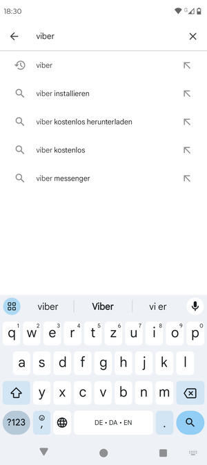 Geben Sie den Namen der App ein und wählen Sie Suchen