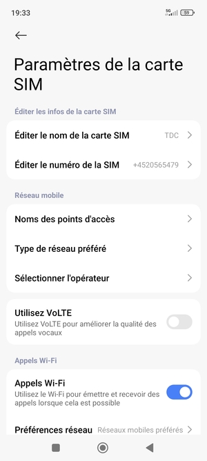 Sélectionnez Sélectionner l'opérateur