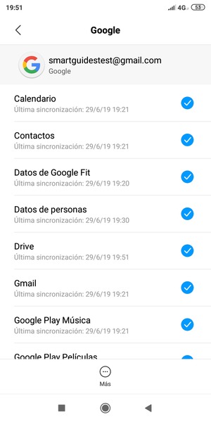 Asegúrese de haber seleccionado Contactos