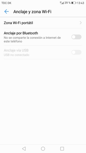 Seleccione Zona Wi-Fi portátil