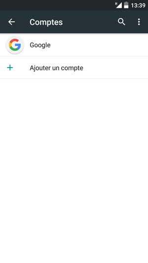 Sélectionnez Google