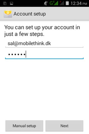 Enter your email address and password. Select Next