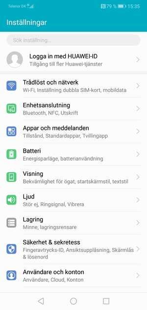 Välj Trådlöst och nätverk