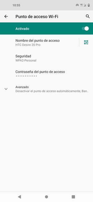 El teléfono ha sido configurado para su uso como módem