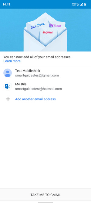 Select TAKE ME TO GMAIL