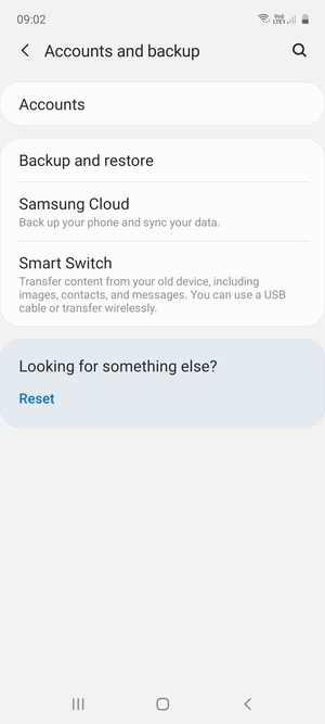 Select Backup and restore
