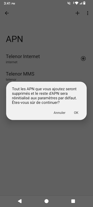 Sélectionnez OK