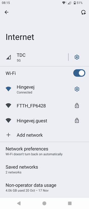 You are now connected to the Wi-Fi network