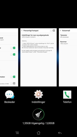 Vælg Slet-ikonet for at lukke alle åbne apps