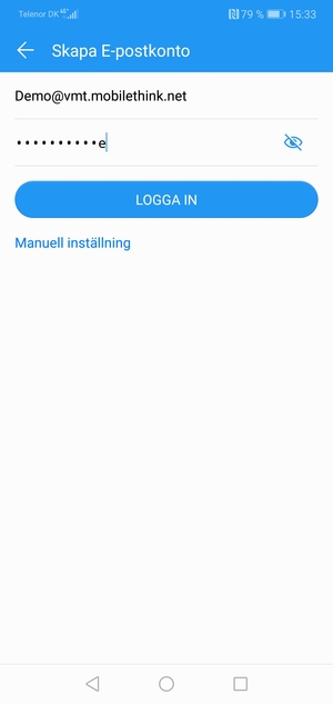 Ange din e-postadress och lösenord. Välj LOGGA IN
