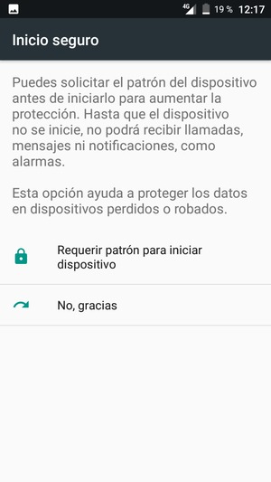 Seleccione la opción deseada