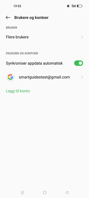 Velg din Google-konto