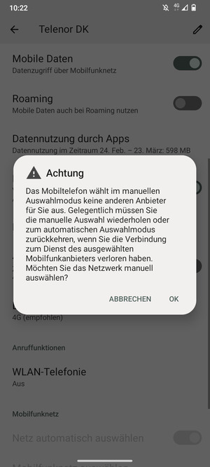 Wählen Sie OK