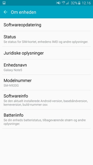 Vælg Softwareopdatering