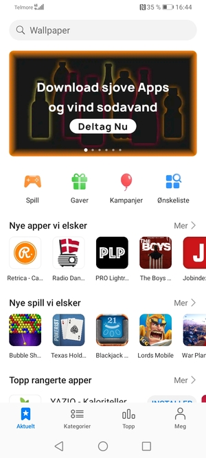 Velg søkefelt