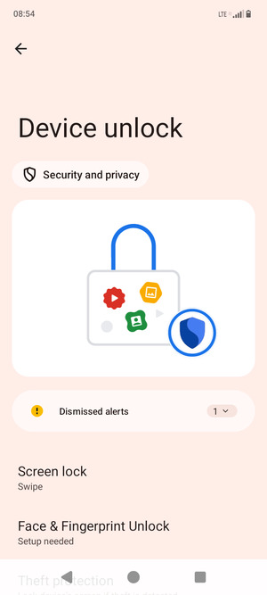 Select Screen lock