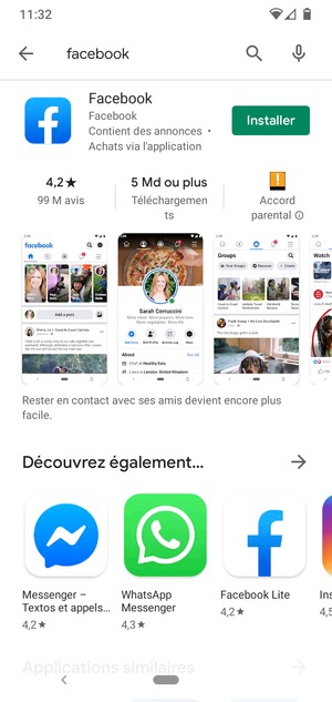 Sélectionnez l'appli