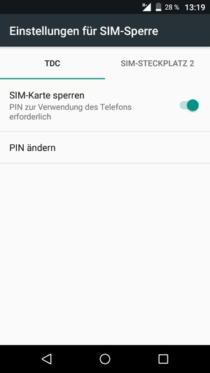 Wählen Sie Public und PIN ändern