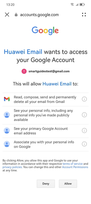 Select Allow