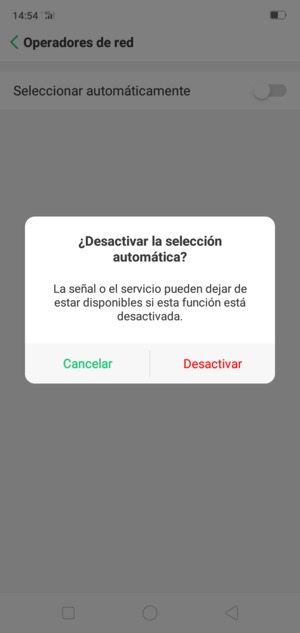 Seleccione Desactivar