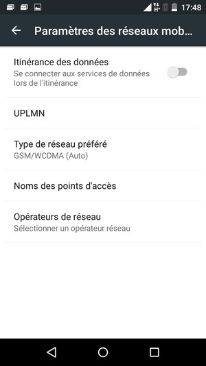 Sélectionnez Noms des points d'accès
