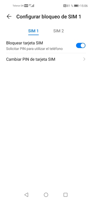 Su PIN de tarjeta SIM ha sido cambiado