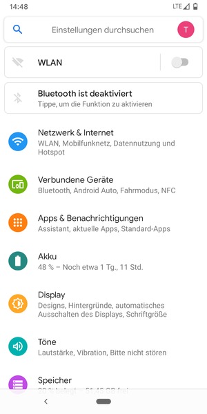 Wählen Sie Netzwerk & Internet