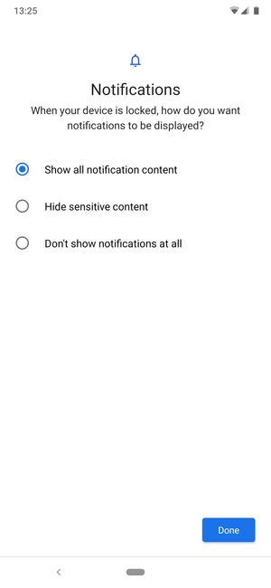 Select your preferred option and select Done