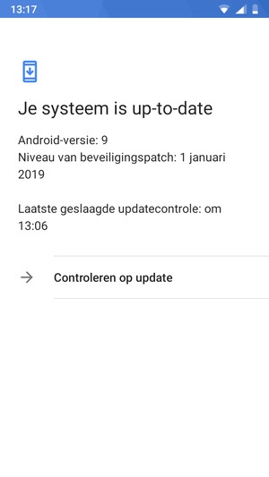 Selecteer Controleren op update