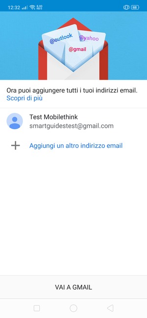 Seleziona VAI A GMAIL