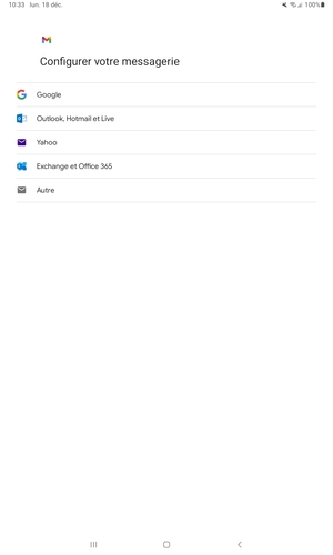 Sélectionnez Outlook, Hotmail et Live