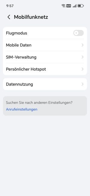 Wählen Sie SIM-Verwaltung
