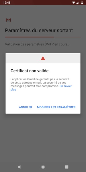 Sélectionnez MODIFIER LES PARAMÈTRES