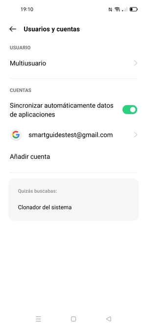 Seleccione su cuenta Google