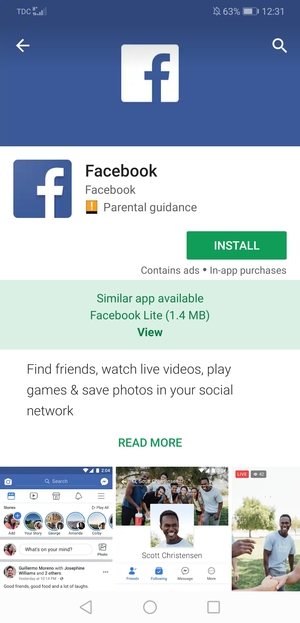 Select INSTALL