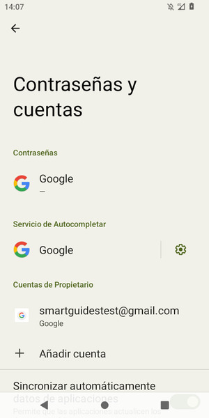 Seleccione su cuenta Google