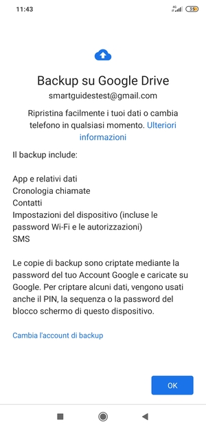 Seleziona OK