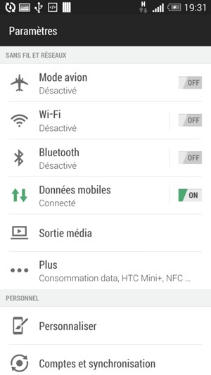 Sélectionnez Wi-Fi