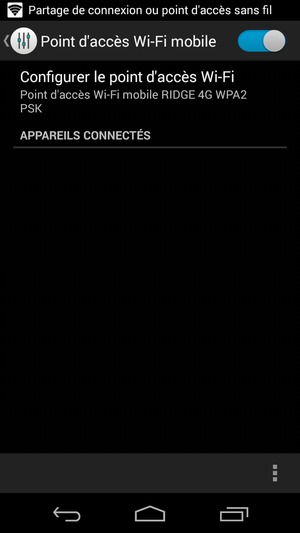 Votre téléphone est maintenant configuré pour être utilisé comme modem