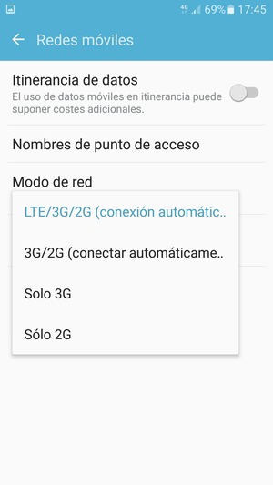 Seleccione la opción deseada