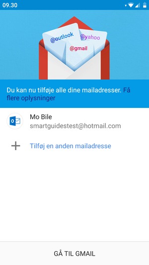Vælg GÅ TIL GMAIL
