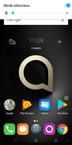 Appuyez une fois de plus pour passer en mode silencieux