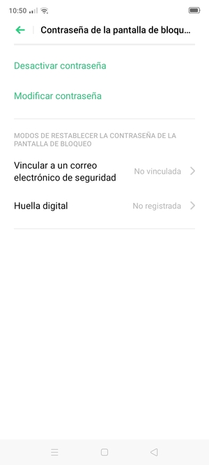 El teléfono ha sido asegurado con un bloqueo de pantalla