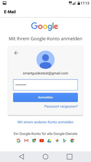 Geben Sie Ihre Passwort ein und wählen Sie Anmelden