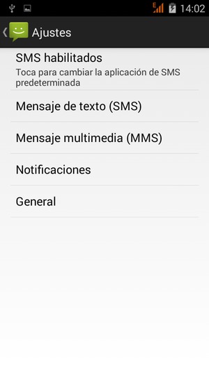 Seleccione Mensaje de texto (SMS)