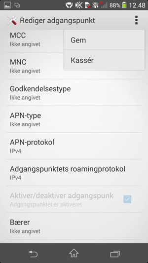 Vælg Gem